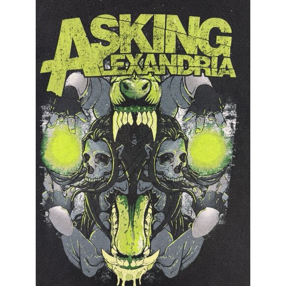 Vintage Y2K Asking Alexandria Rock Band Tee Black XL Tee Album Concert Tour Rare - Picture 4 of 14
